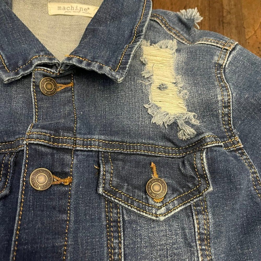 Machine Shredded Denim Jacket - Picture 8 of 9